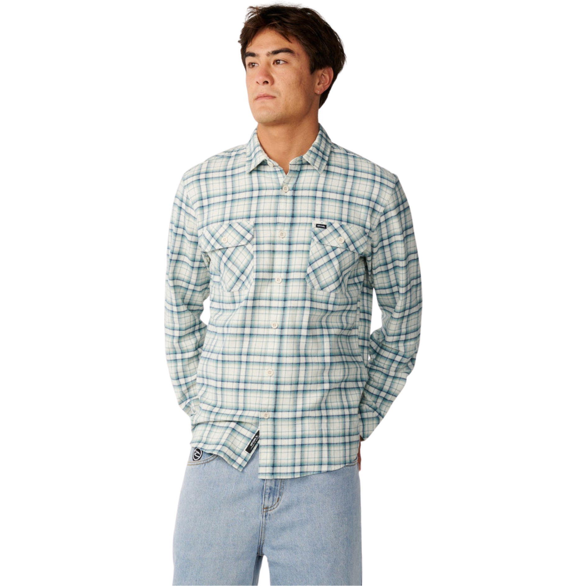 2026 Rip Curl Classic Surf Checked In Flannel Shirt 07DMSH - Bone